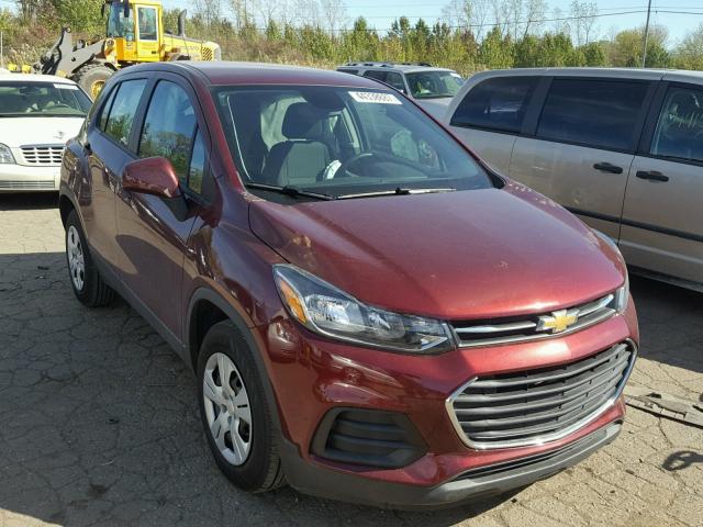 3GNCJKSB9HL188432 - 2017 CHEVROLET TRAX LS RED photo 1