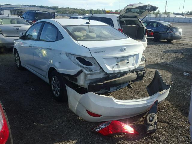 KMHCT4AE7DU283349 - 2013 HYUNDAI ACCENT GLS WHITE photo 3