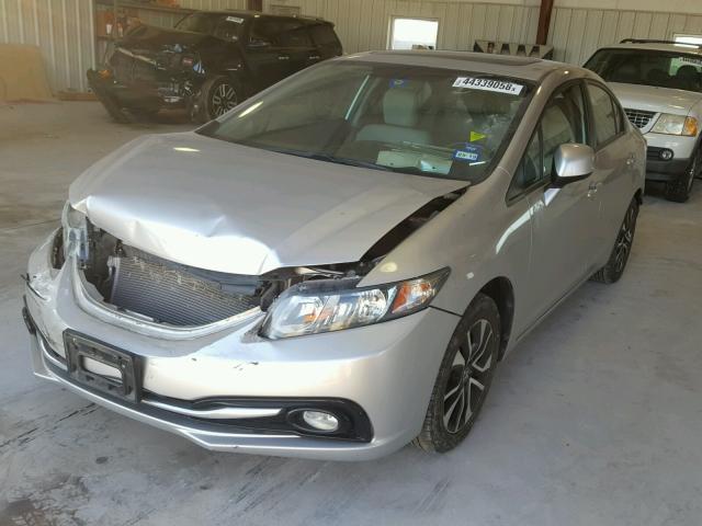 19XFB2F91DE010247 - 2013 HONDA CIVIC EXL 银色 照片 2