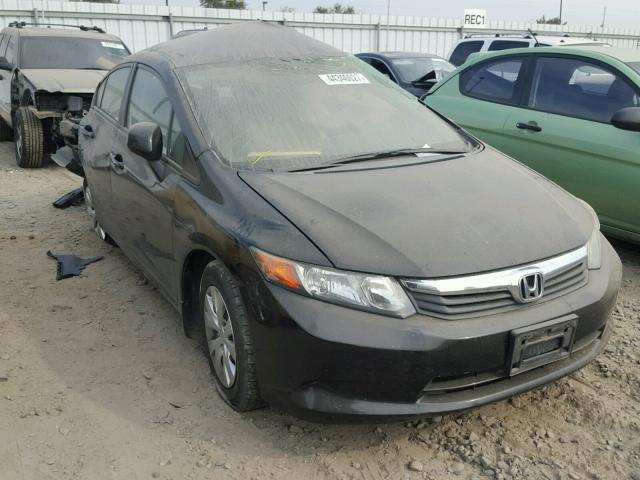 19XFB2F54CE307458 - 2012 HONDA CIVIC LX BLACK photo 1