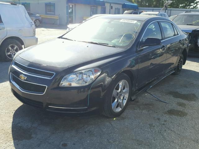 1G1ZH57B69F188580 - 2009 CHEVROLET MALIBU 1LT BLACK photo 2