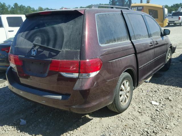 5FNRL38758B413918 - 2008 HONDA ODYSSEY EX MAROON photo 4