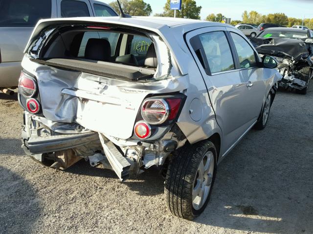 1G1JF6SB3E4158894 - 2014 CHEVROLET SONIC LTZ SILVER photo 4