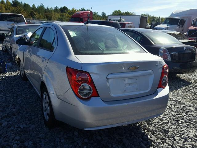 1G1JA5SH5E4221989 - 2014 CHEVROLET SONIC LS SILVER photo 3