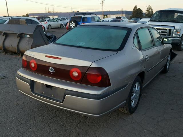 2G1WF52E939190351 - 2003 CHEVROLET IMPALA TAN photo 4