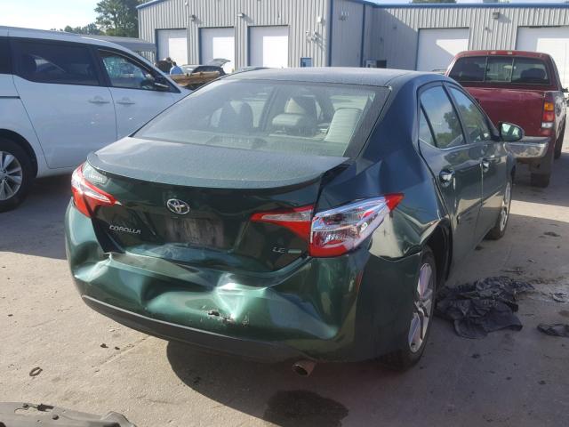 2T1BPRHE9EC150128 - 2014 TOYOTA COROLLA EC GREEN photo 4