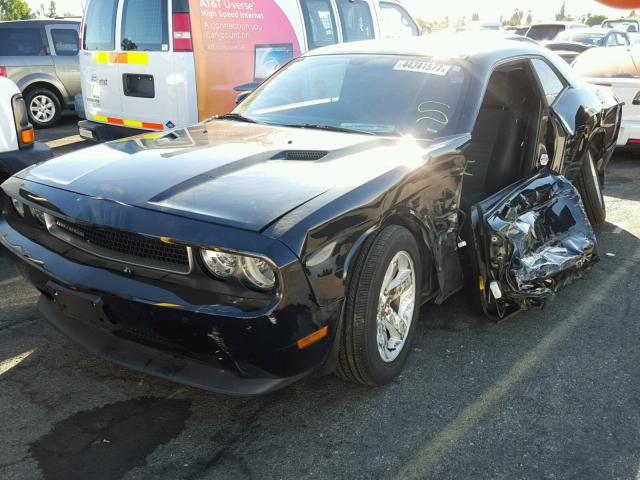 2C3CDYAG7EH204376 - 2014 DODGE CHALLENGER BLACK photo 2