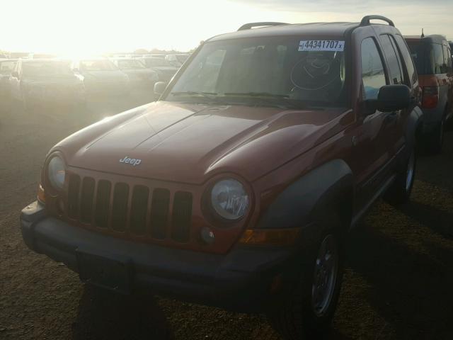 1J4GL48K37W671666 - 2007 JEEP LIBERTY RED photo 2