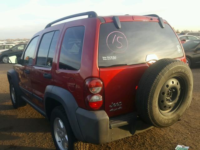 1J4GL48K37W671666 - 2007 JEEP LIBERTY RED photo 3