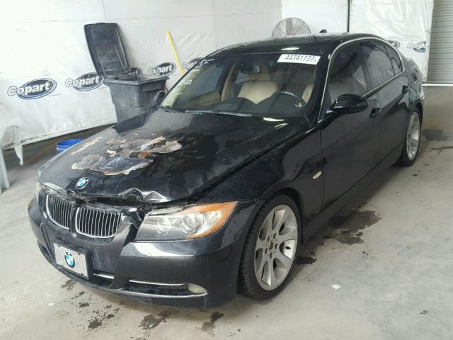 WBAVB73557PA87282 - 2007 BMW 335 BLACK photo 2