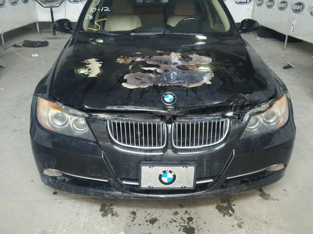 WBAVB73557PA87282 - 2007 BMW 335 BLACK photo 7