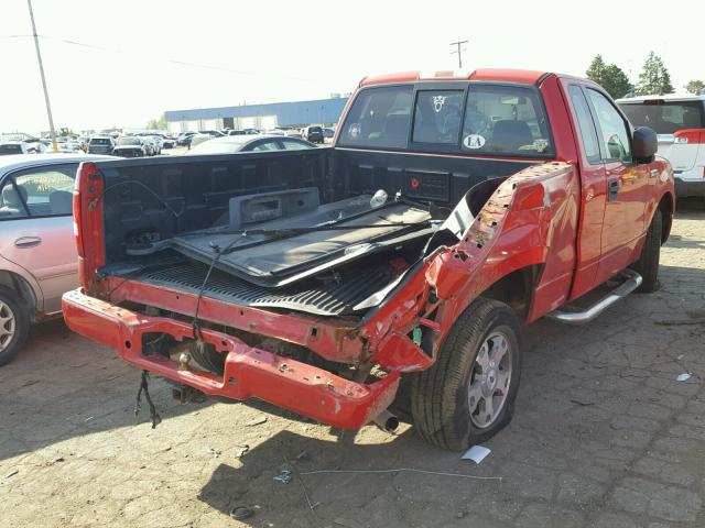 1FTRF14W54NA37497 - 2004 FORD F150 RED photo 4