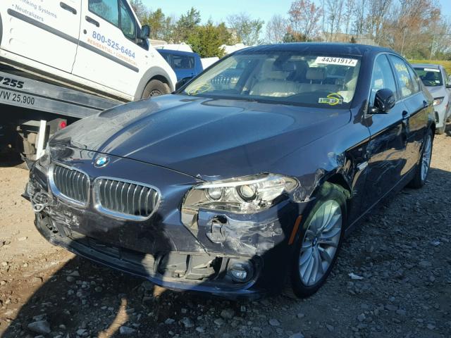 WBA5A7C59ED614559 - 2014 BMW 528 XI BLUE photo 2