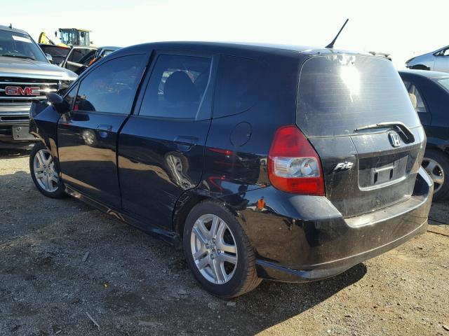 JHMGD38678S046663 - 2008 HONDA FIT SPORT BLACK photo 3