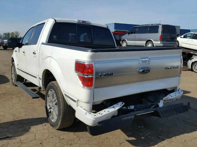 1FTFW1ETXCFA68969 - 2012 FORD F150 SUPER WHITE photo 3