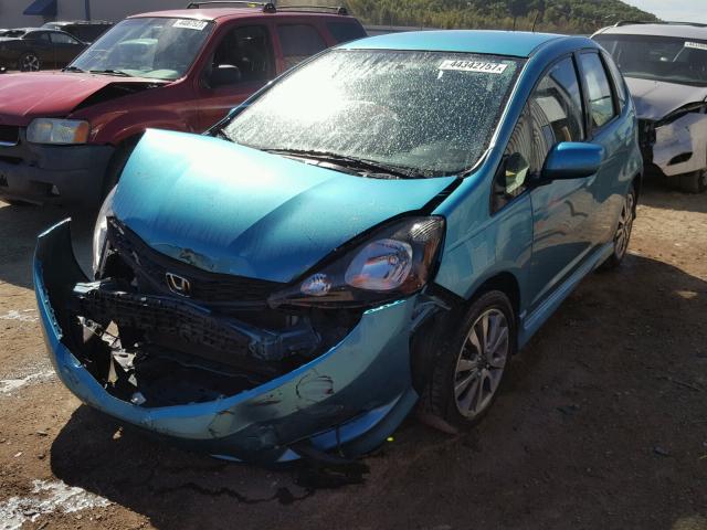 JHMGE8H5XDC026025 - 2013 HONDA FIT SPORT BLUE photo 2