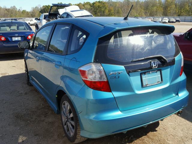 JHMGE8H5XDC026025 - 2013 HONDA FIT SPORT BLUE photo 3