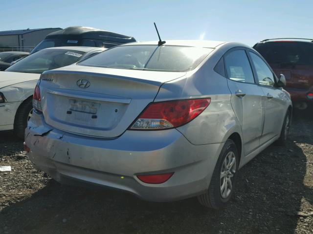 KMHCT4AE2EU607812 - 2014 HYUNDAI ACCENT GLS SILVER photo 4