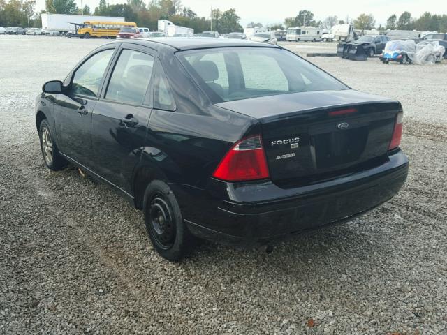 1FAFP34N87W240164 - 2007 FORD FOCUS BLACK photo 3