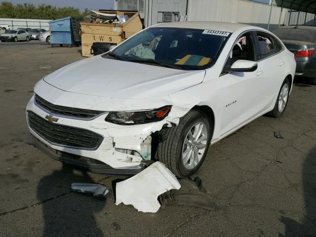 1G1ZE5ST4GF334285 - 2016 CHEVROLET MALIBU LT WHITE photo 2