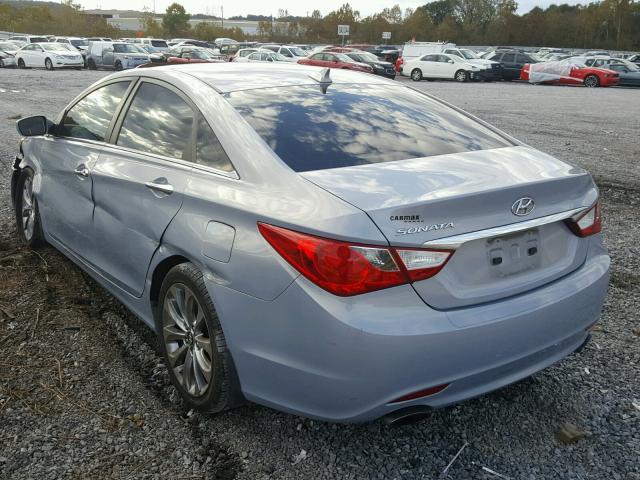 5NPEC4AC4BH292996 - 2011 HYUNDAI SONATA SE BLUE photo 3