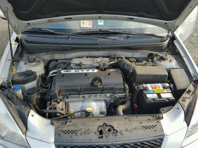 KNADE123486336496 - 2008 KIA RIO BASE SILVER photo 7