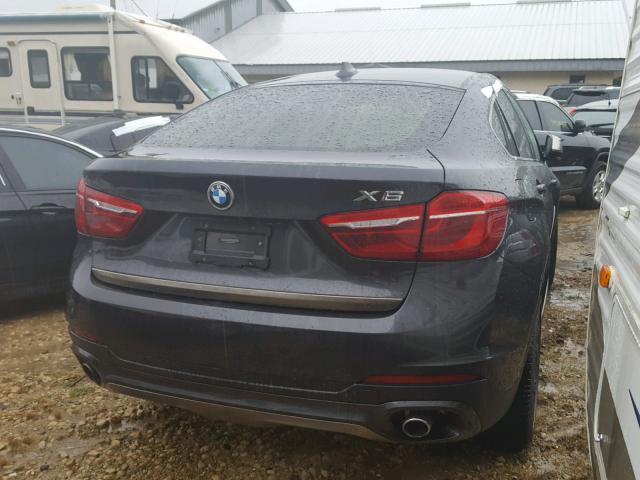 5UXKU2C50F0N76016 - 2015 BMW X6 XDRIVE3 GRAY photo 4