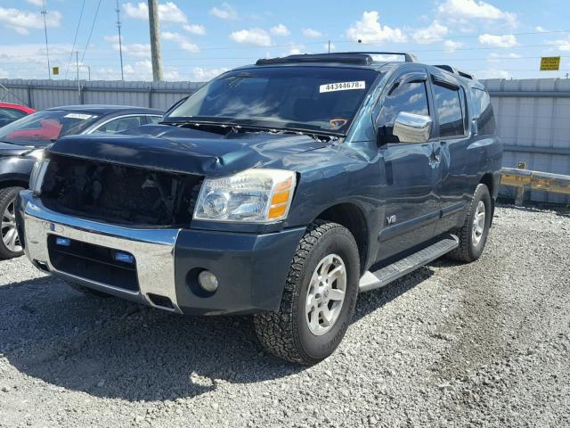 5N1AA08B65N708038 - 2005 NISSAN ARMADA SE BLUE photo 2