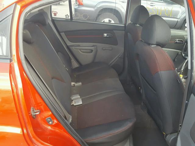 KNADE163776196579 - 2007 KIA RIO 5 SX ORANGE photo 6