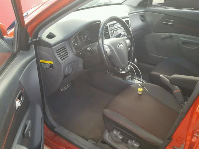 KNADE163776196579 - 2007 KIA RIO 5 SX ORANGE photo 9