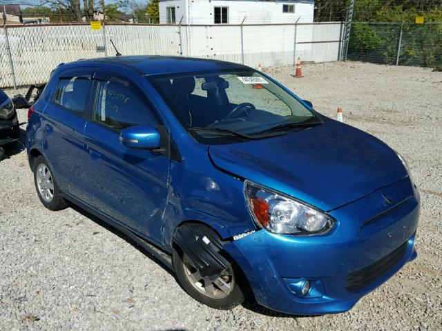 ML32A4HJ9FH002885 - 2015 MITSUBISHI MIRAGE ES BLUE photo 1