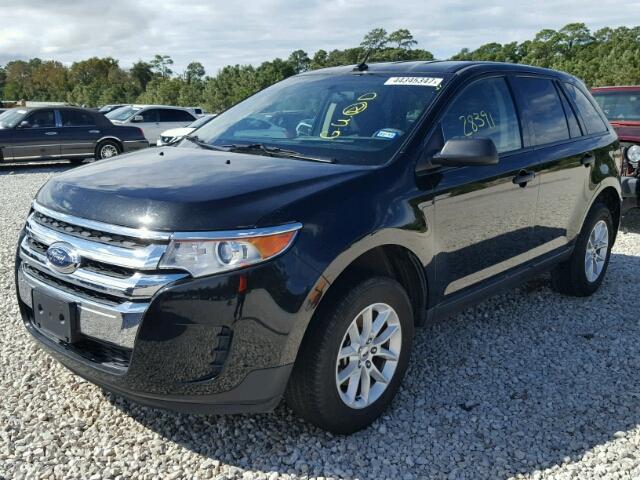 2FMDK3GC9EBA65346 - 2014 FORD EDGE BLACK photo 2