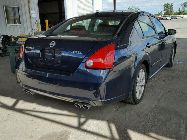 1N4BA41E98C816826 - 2008 NISSAN MAXIMA BLUE photo 4