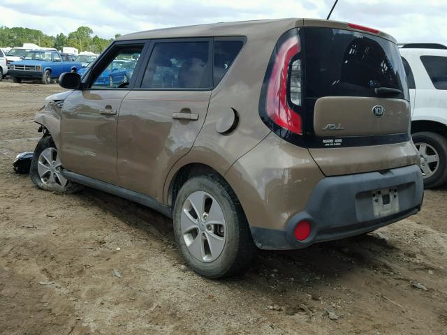 KNDJN2A22G7283908 - 2016 KIA SOUL BROWN photo 3