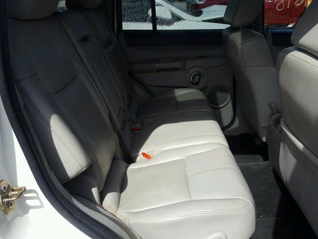 1J8HG58P57C587228 - 2007 JEEP COMMANDER WHITE photo 6
