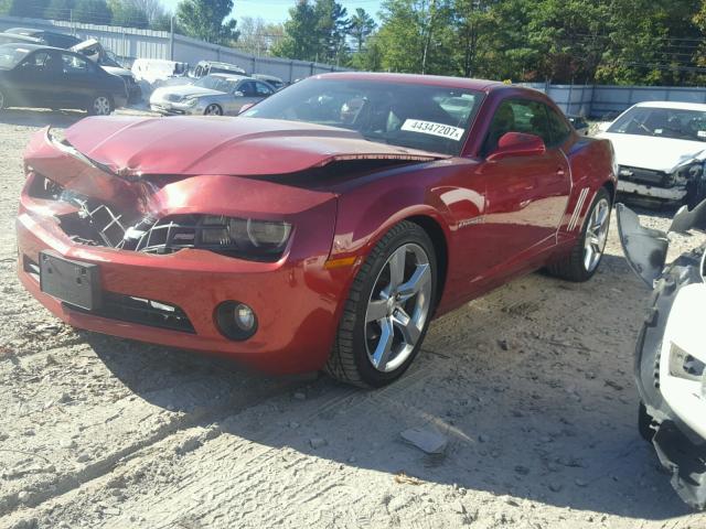 2G1FC1E31C9177542 - 2012 CHEVROLET CAMARO LT RED photo 2