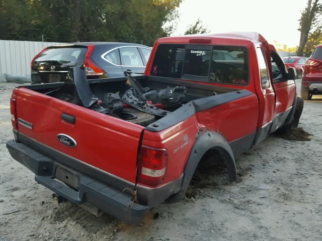 1FTZR45E76PA40066 - 2006 FORD RANGER SUP RED photo 4