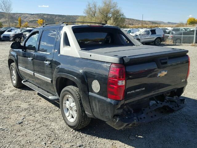 3GNFK12328G253238 - 2008 CHEVROLET AVALANCHE BLACK photo 3