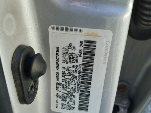 5Y2SP67859Z464039 - 2009 PONTIAC VIBE SILVER photo 10