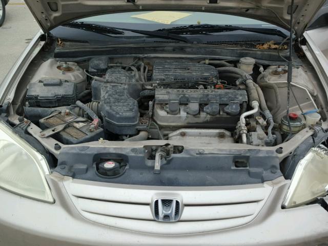 1HGES16592L058314 - 2002 HONDA CIVIC LX GOLD photo 7