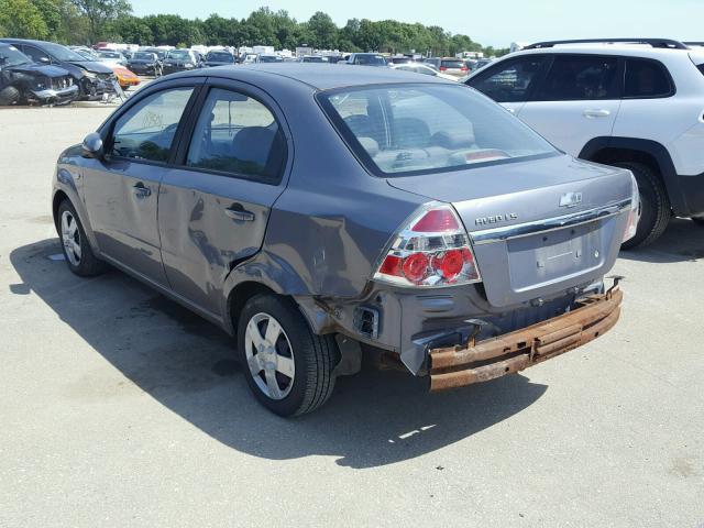 KL1TD56677B144192 - 2007 CHEVROLET AVEO BASE Күміс фото 3