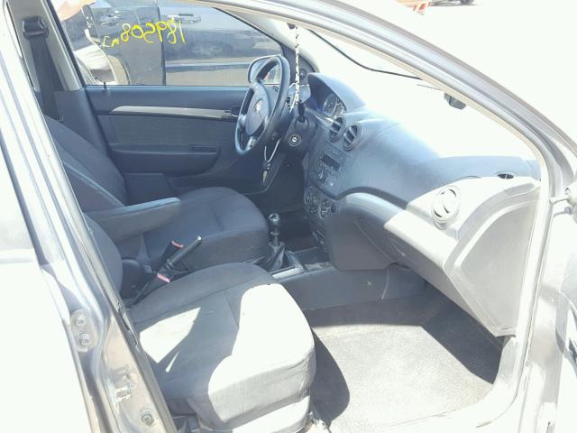 KL1TD56677B144192 - 2007 CHEVROLET AVEO BASE Күміс фото 5