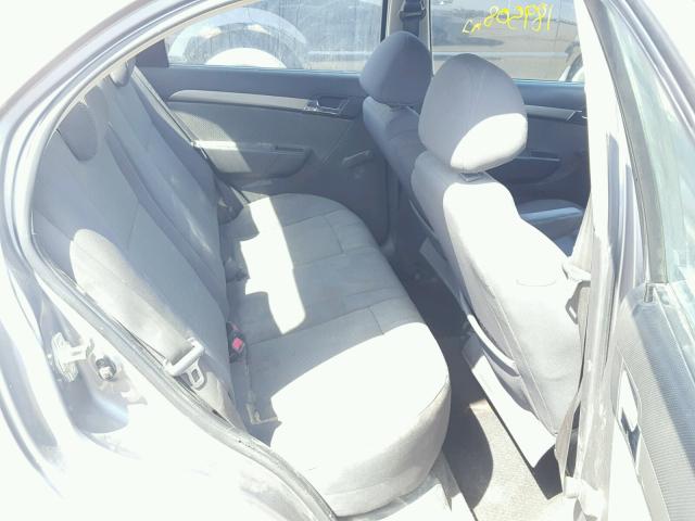 KL1TD56677B144192 - 2007 CHEVROLET AVEO BASE Күміс фото 6