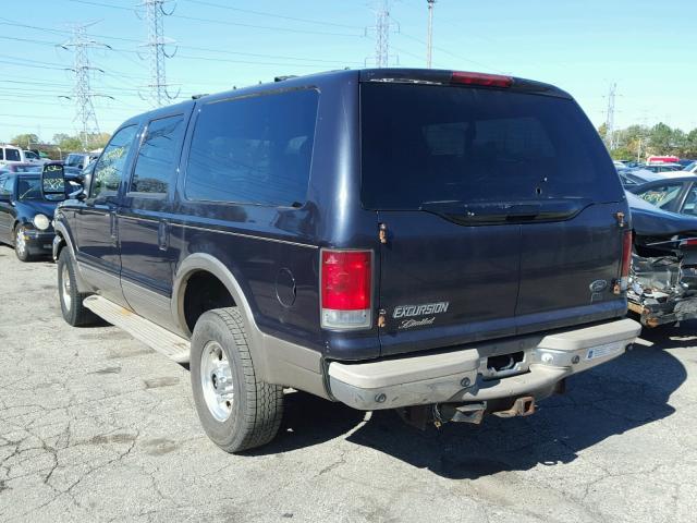 1FMNU43S0YEC69902 - 2000 FORD EXCURSION BLUE photo 3