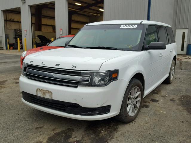 2FMGK5B88EBD32844 - 2014 FORD FLEX SE WHITE photo 2