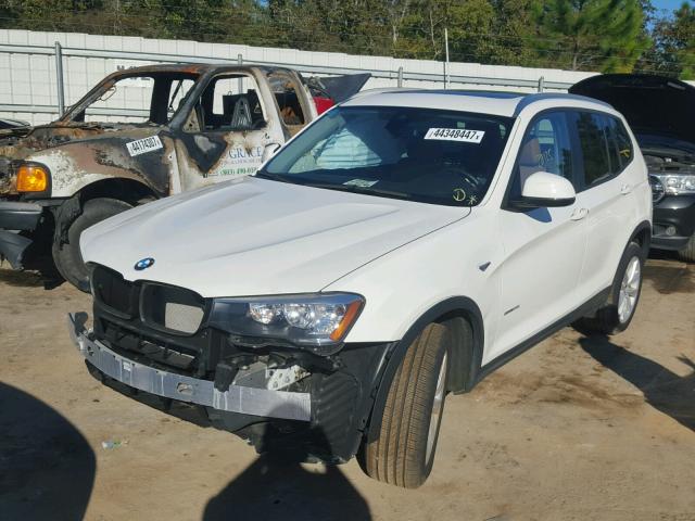 5UXWZ7C58G0R31614 - 2016 BMW X3 WHITE photo 2