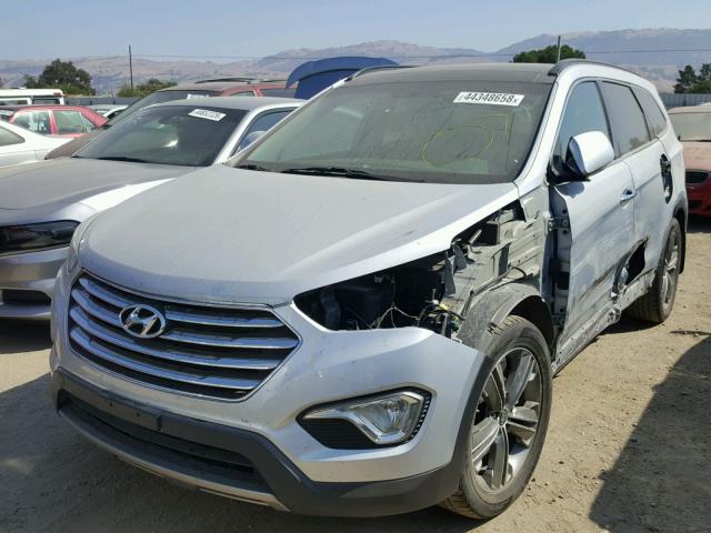 KM8SRDHF5EU072189 - 2014 HYUNDAI SANTA FE L SILVER photo 2