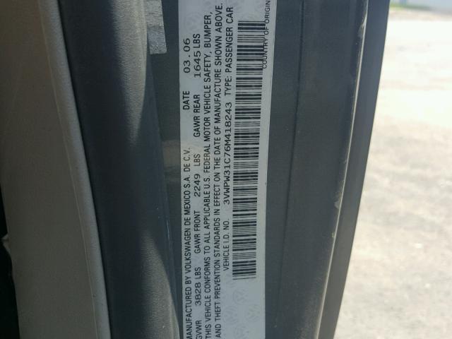 3VWPW31C76M418243 - 2006 VOLKSWAGEN NEW BEETLE Boz foto 10