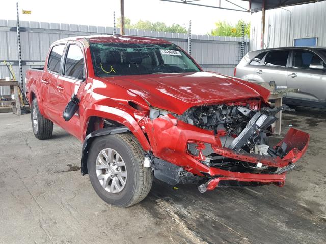 3TMAZ5CN1JM059541 - 2018 TOYOTA TACOMA DOU RED photo 1