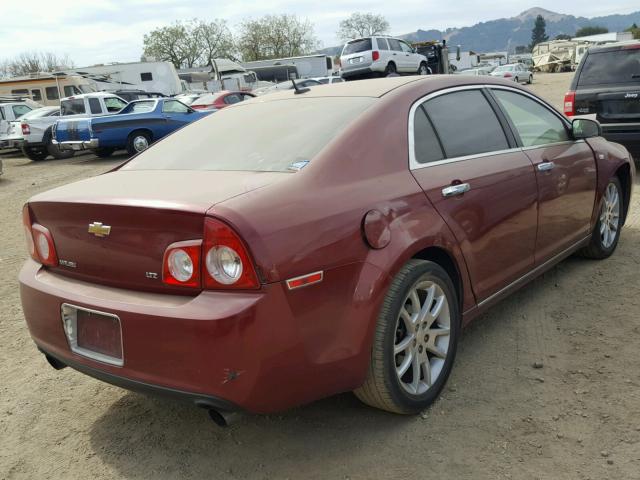 1G1ZK57708F297399 - 2008 CHEVROLET MALIBU LTZ RED photo 4